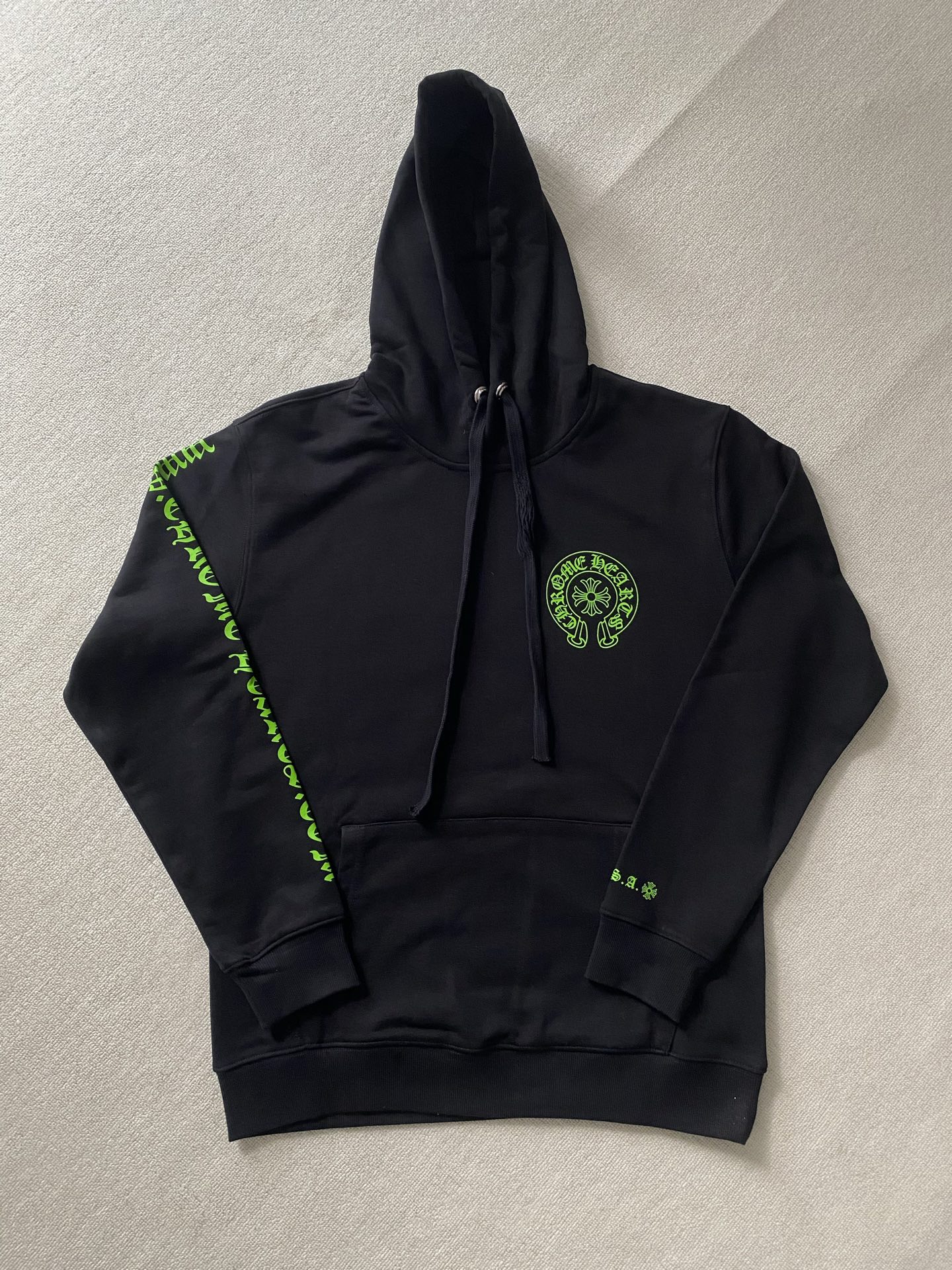 chrome hearts mattyboy green horseshoe hoodie
